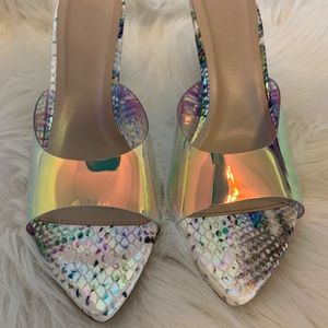 Mule slip on heels